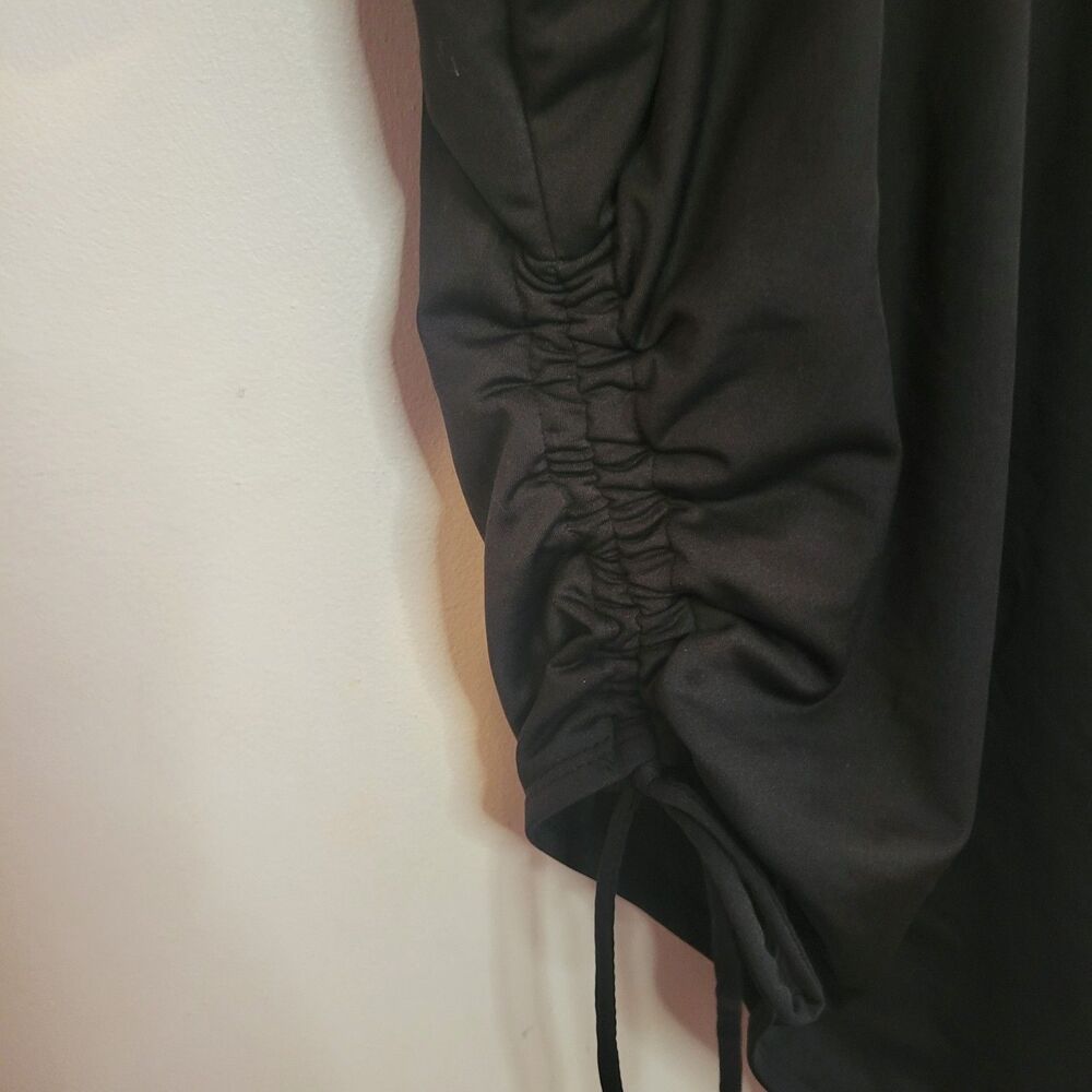 Hurley Black One Piece Swimsuit 3X NWT Adjustable Straps Side Tie Stretch Logo - Picture 5 of 6